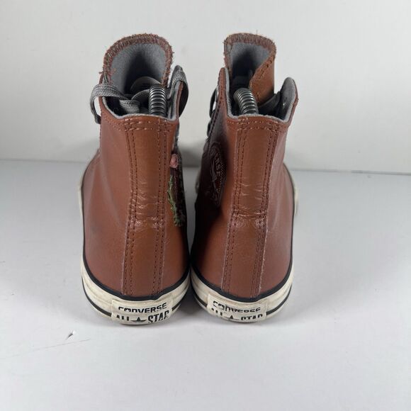 Converse Chuck Taylor All Star Wool Lined Leather Embroidered Shoes Youth Size 3 - Picture 6 of 11
